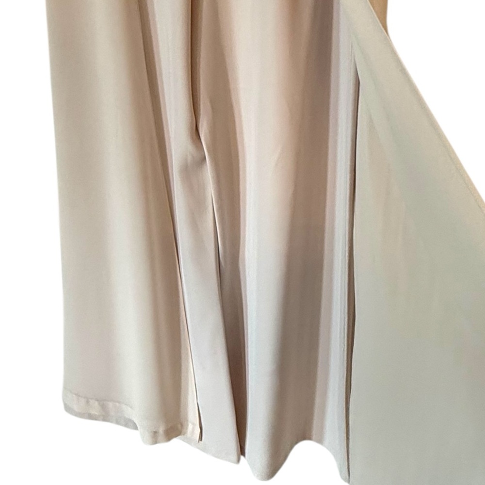 Creamy Beige Chiffon Panel High Waist Pants The Zakira - Picture 11 of 11